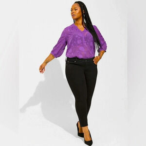 Torrid Harper Floral Chiffon Blouse